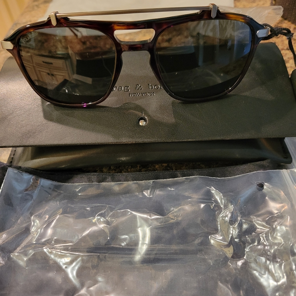 🚫Sold🚫Rag and Bone Aviator Pilot Sunglasses Polarized - Picture 14 of 16